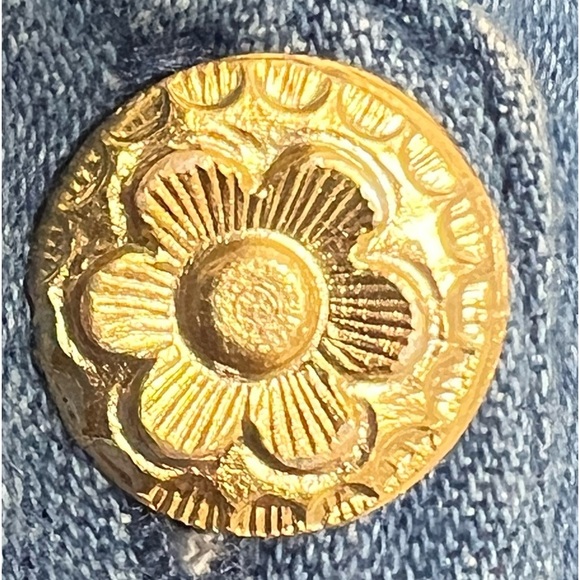 VTG 80s Country Wear Denim Patchwork Butterfly Shirt Size 8 S or M Bird Watcher - Picture 8 of 12